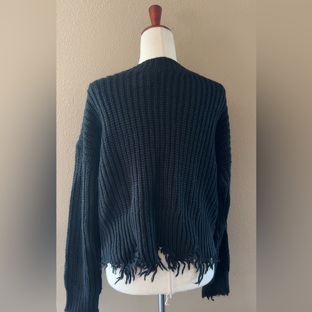No worries cable knits distressed hem sweater - Picture 5 of 5